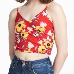 H&M Divided Floral Tank Top, Cropped, size M